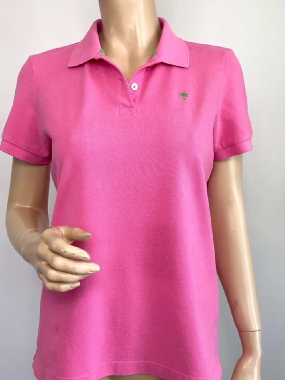 Lily Pulitzer Pink Resort Fit Summer/Spring Polo Top Sz Med